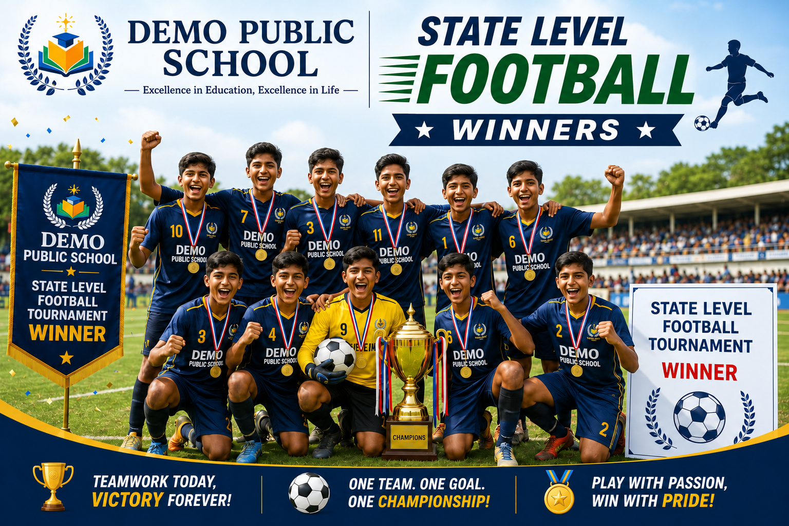 Demo Public School Football Champions